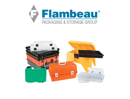 Various colorful storage containers displayed